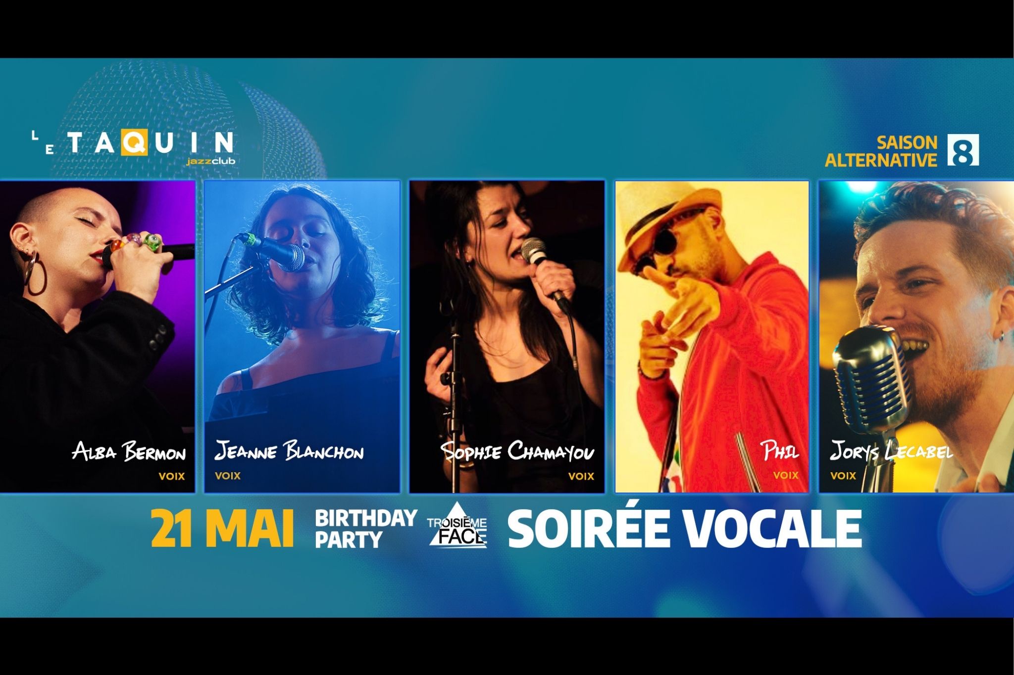 ANNIVERSAIRE TROISIEME FACE – La soirée vocale de Troisième Face